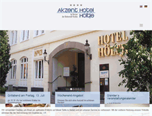 Tablet Screenshot of hotelhoeltje.de